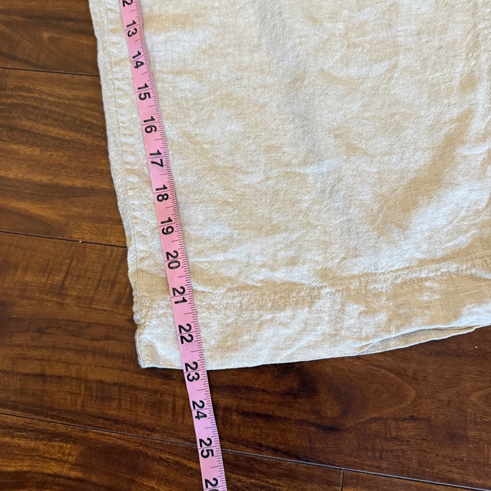 Lane‎ Bryant Linen Blend Wide Leg Cropped Pants Oatmeal Beige 18P Petite Coastal - Picture 13 of 13